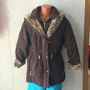 Women's Plush Car Coat with Hood